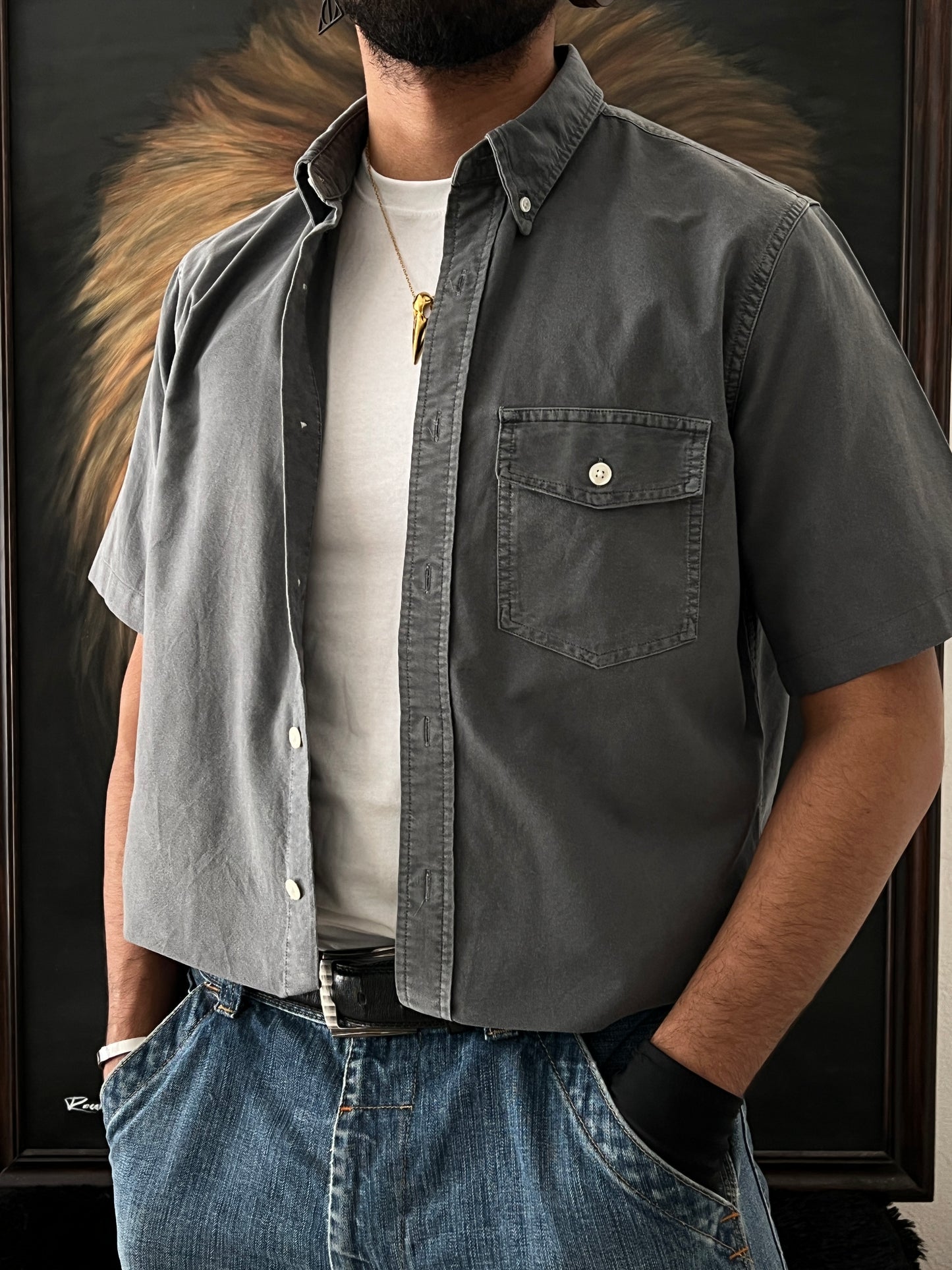 Work shirt / cropped fit (L)