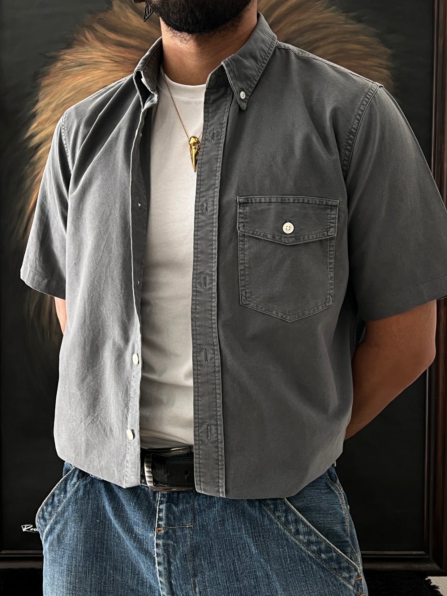 Work shirt / cropped fit (L)