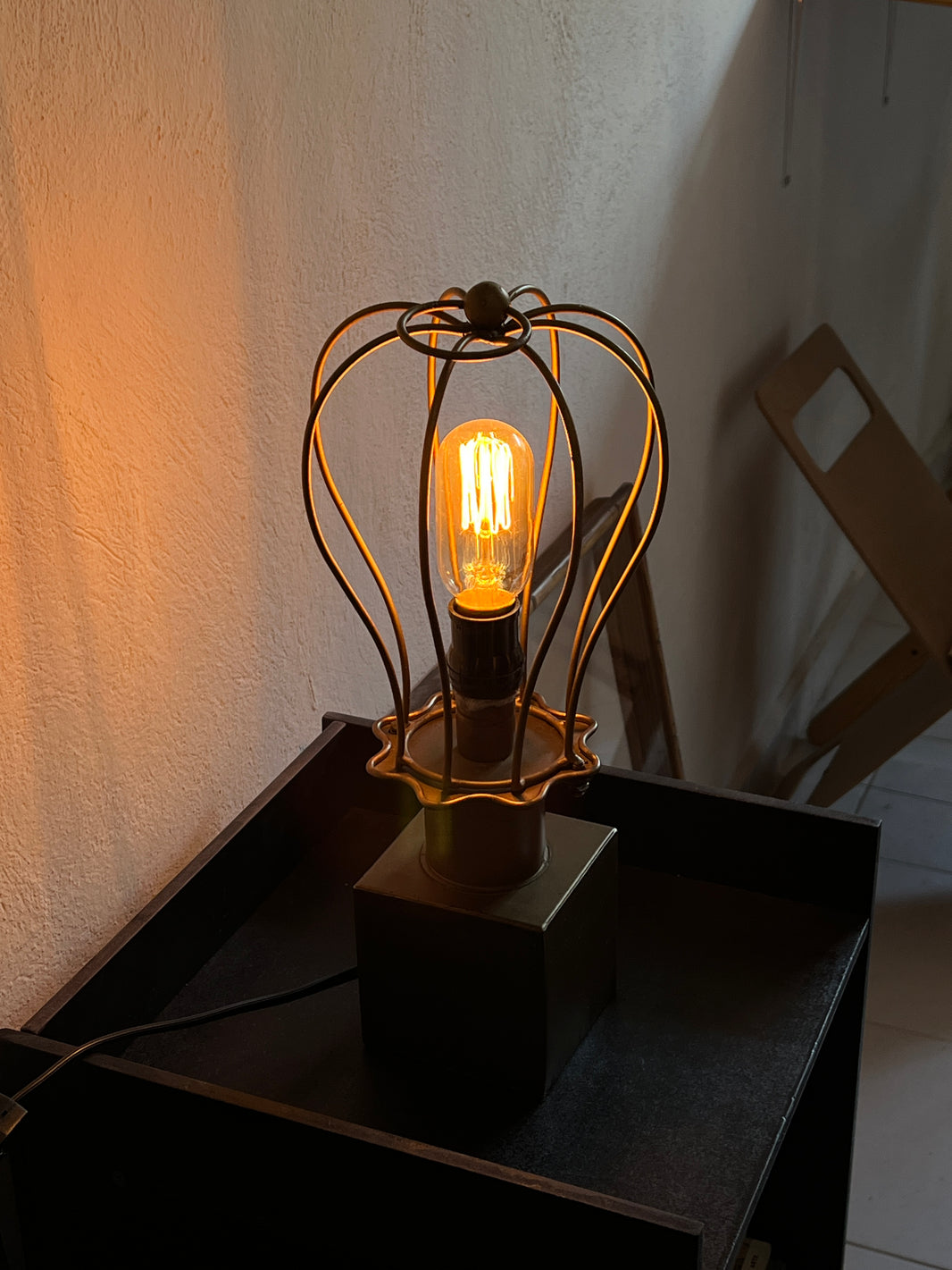 Vintage Metal Night Lamp / Apartment