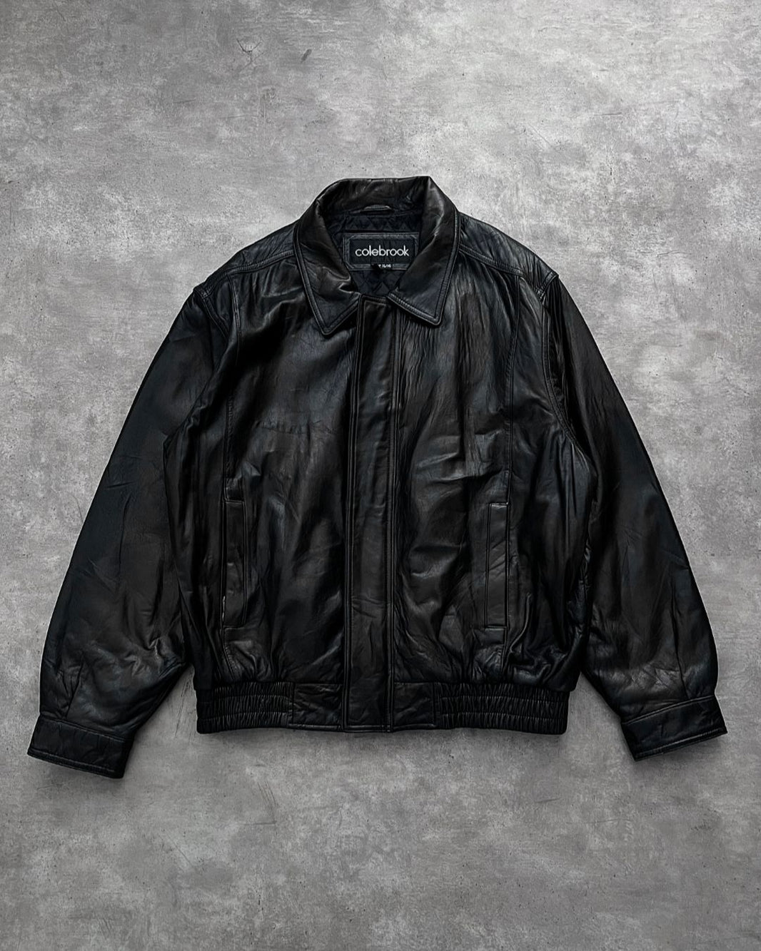 BOMBER LEATHER JACKET (L/XL)