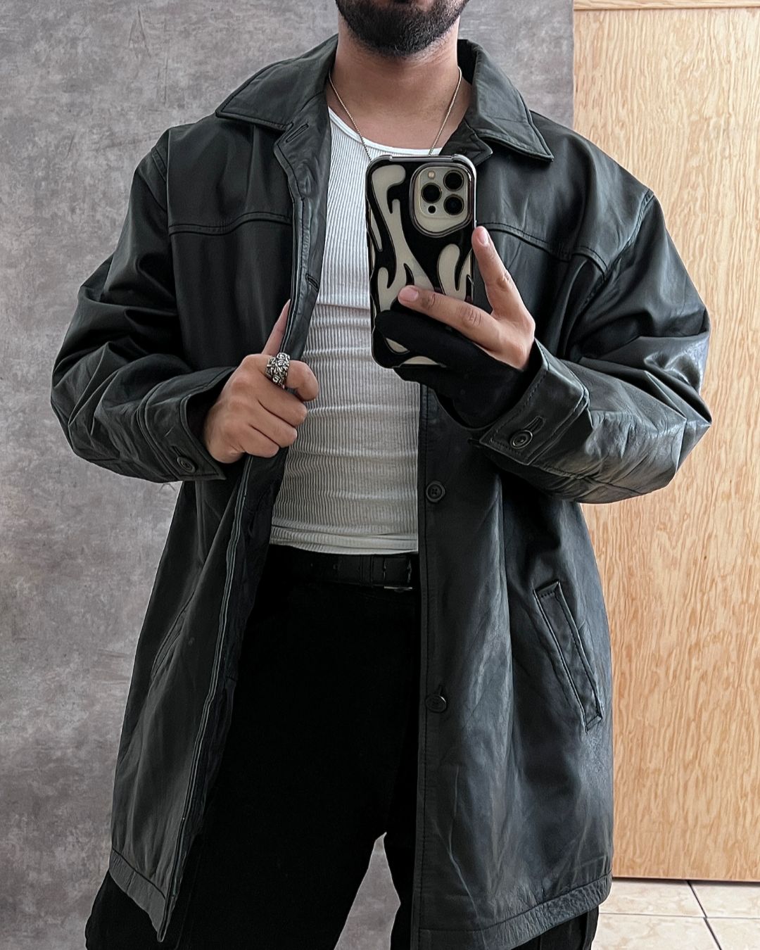 GABARDINA DE PIEL (XL)