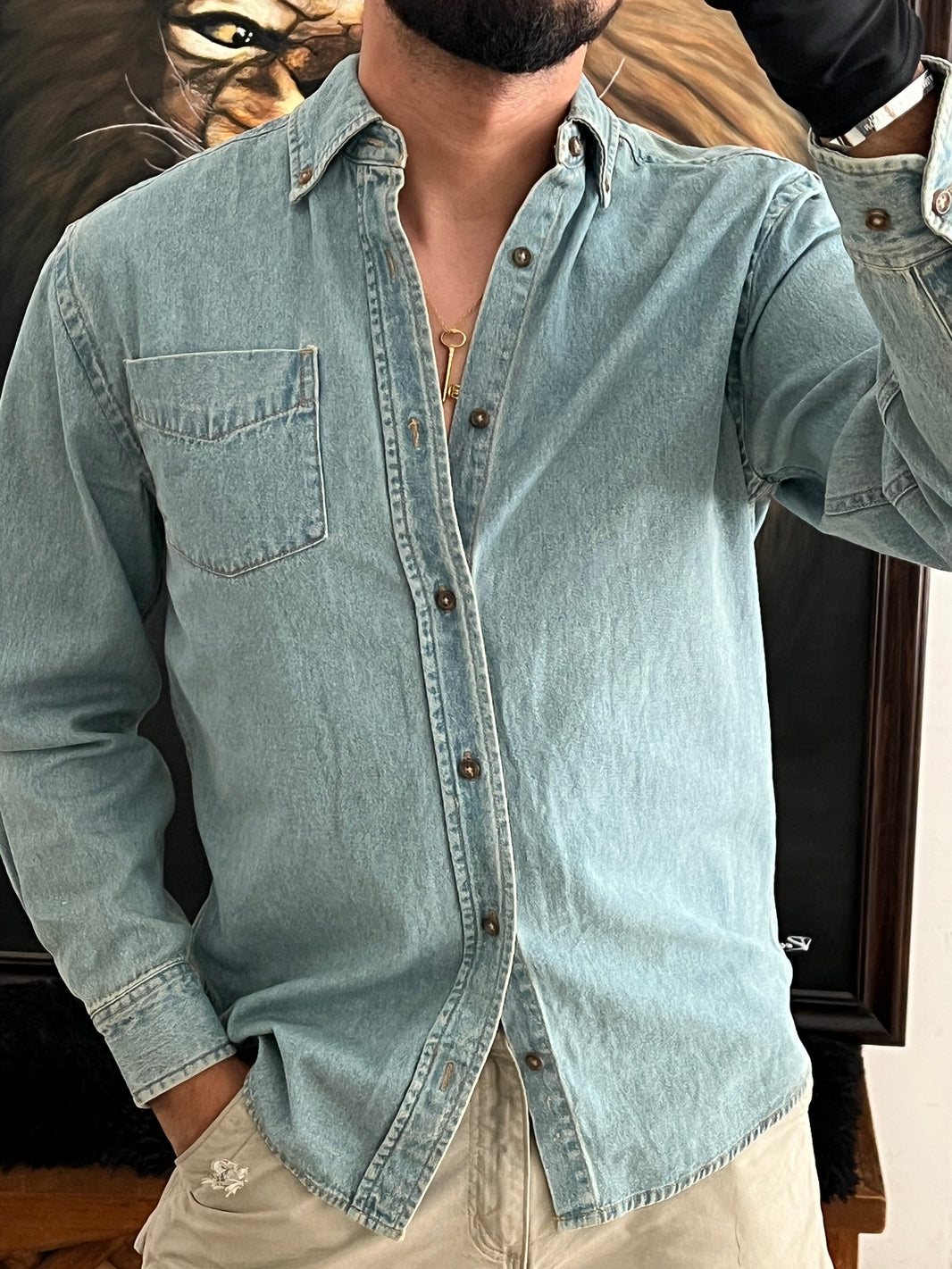 Vintage denim shirt (S)
