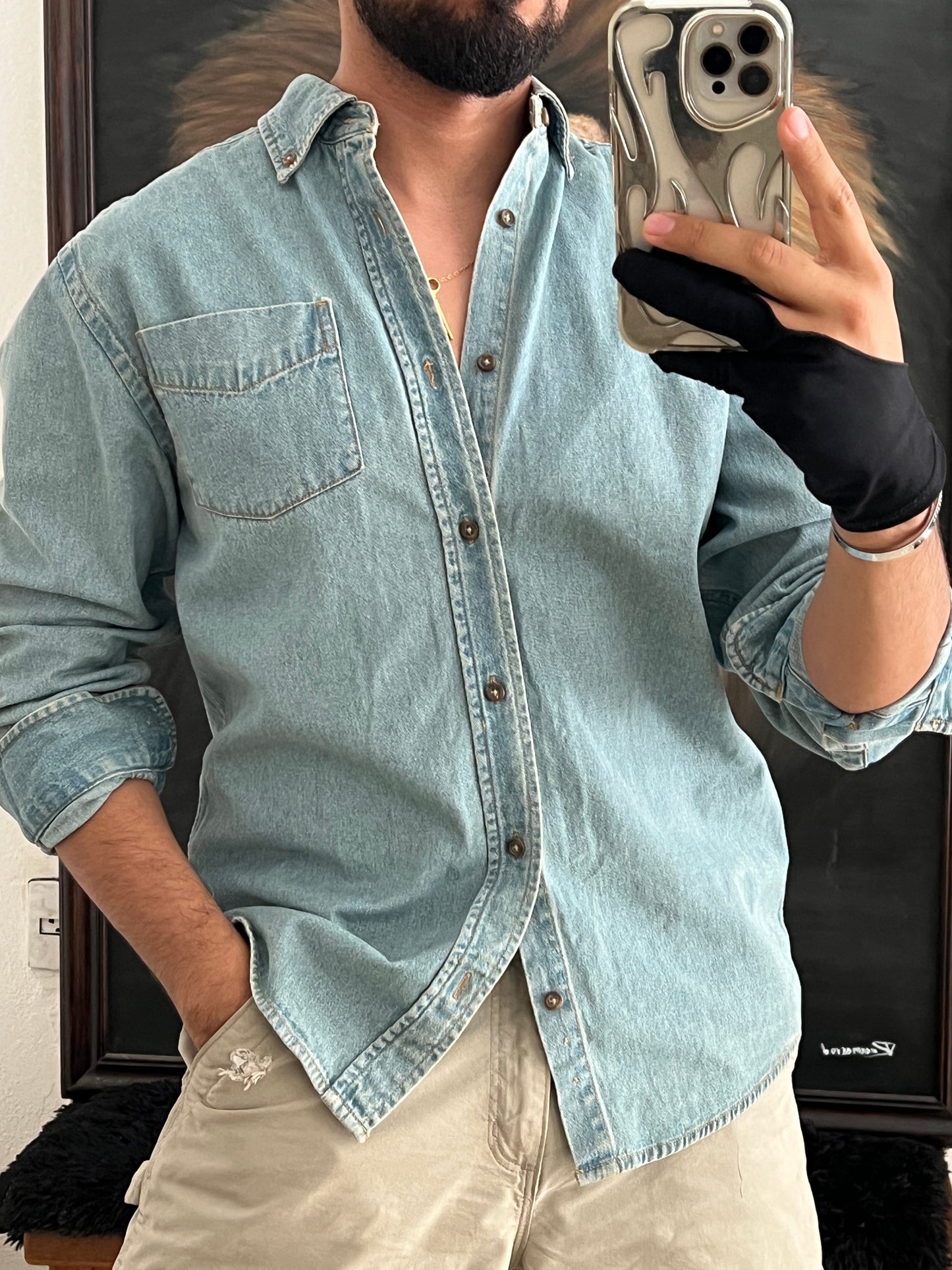Vintage denim shirt (S)