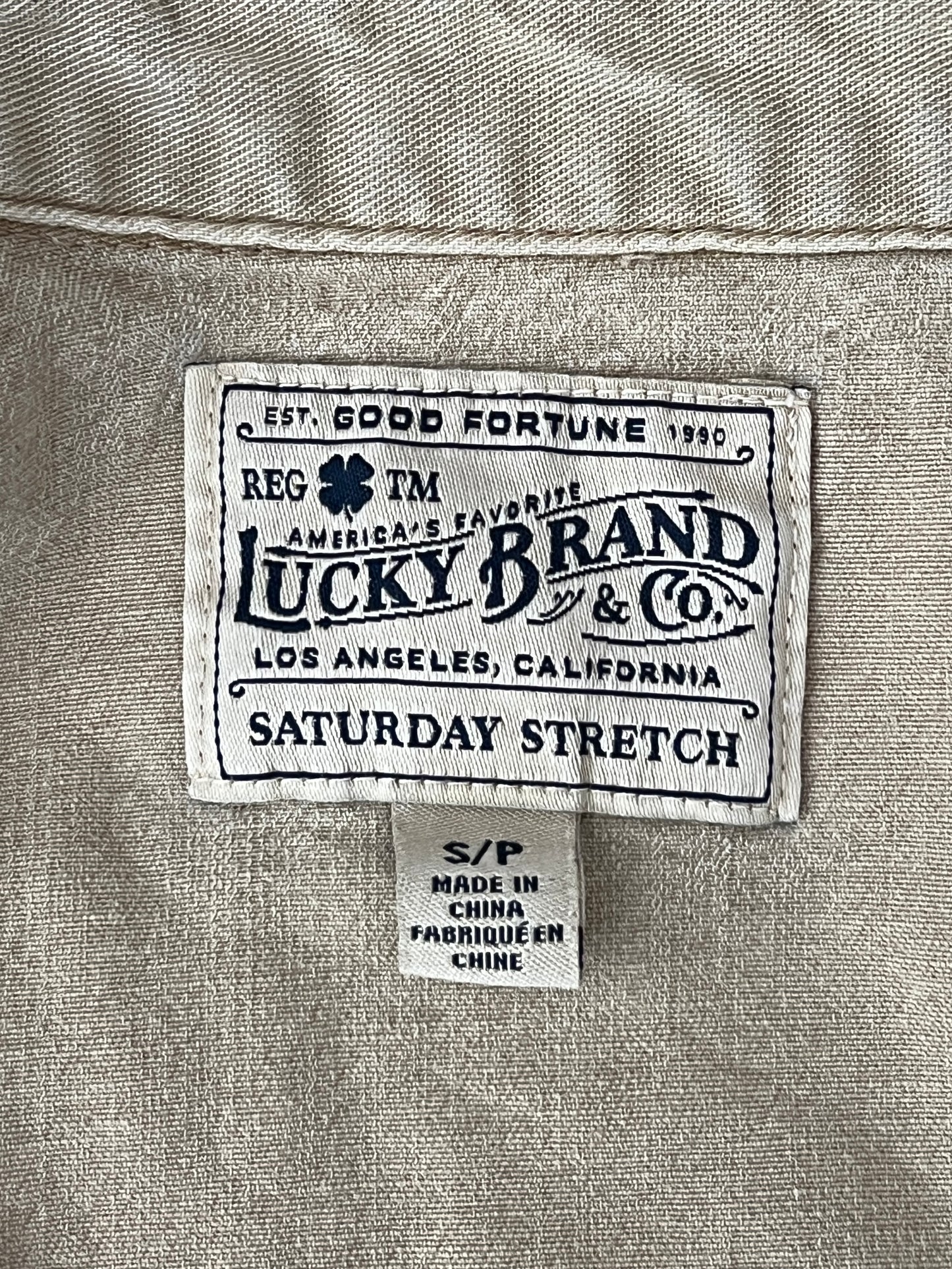 Beige classic shirt (S)
