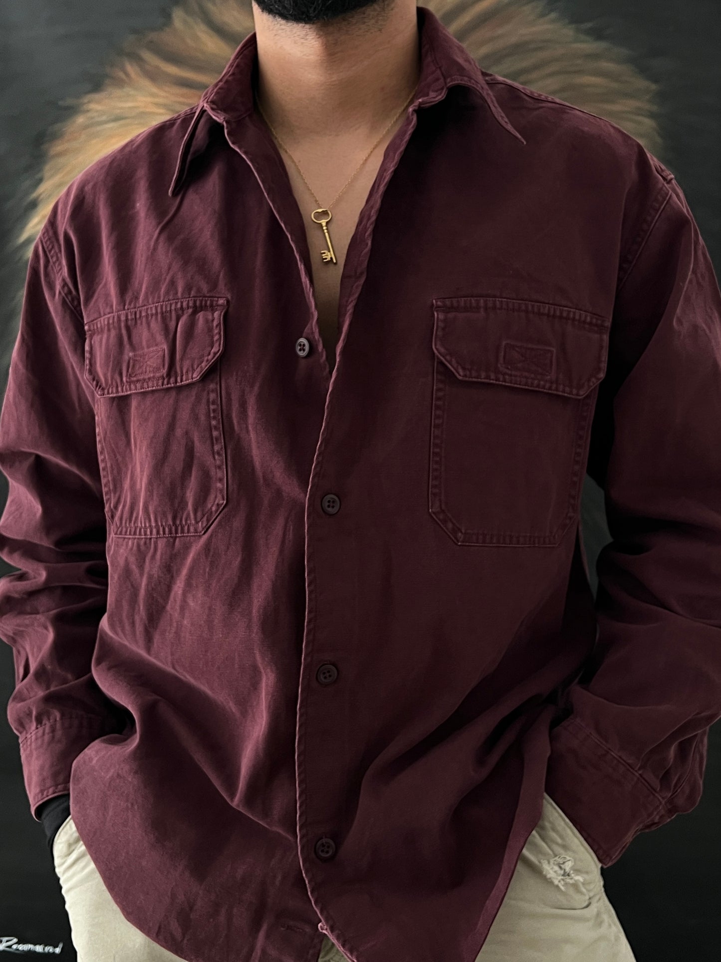 Wine Workwear Shirt (L)