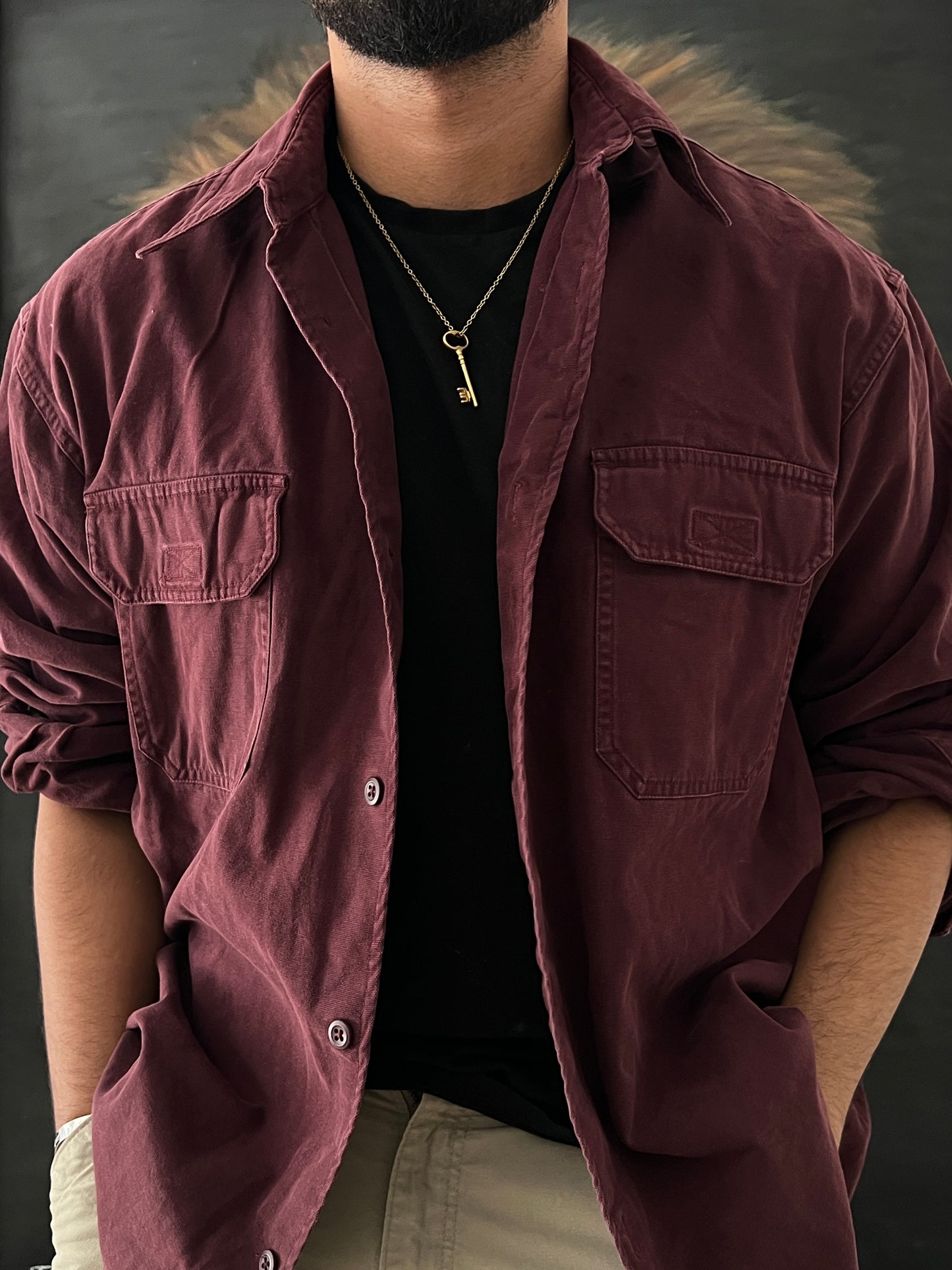 Wine Workwear Shirt (L)