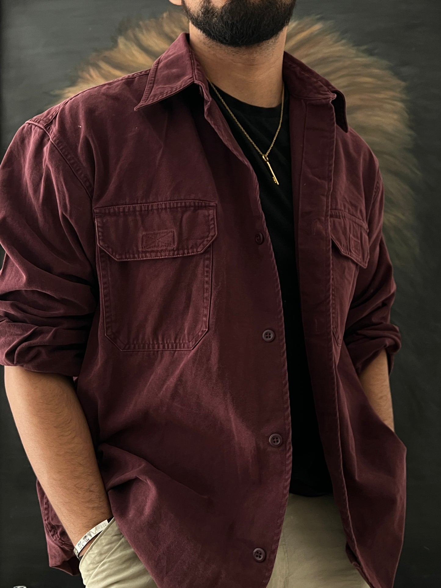 Wine Workwear Shirt (L)
