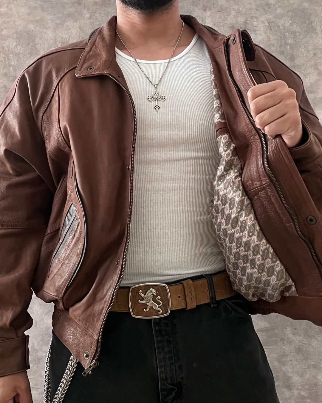 LEATHER JACKET (XL)