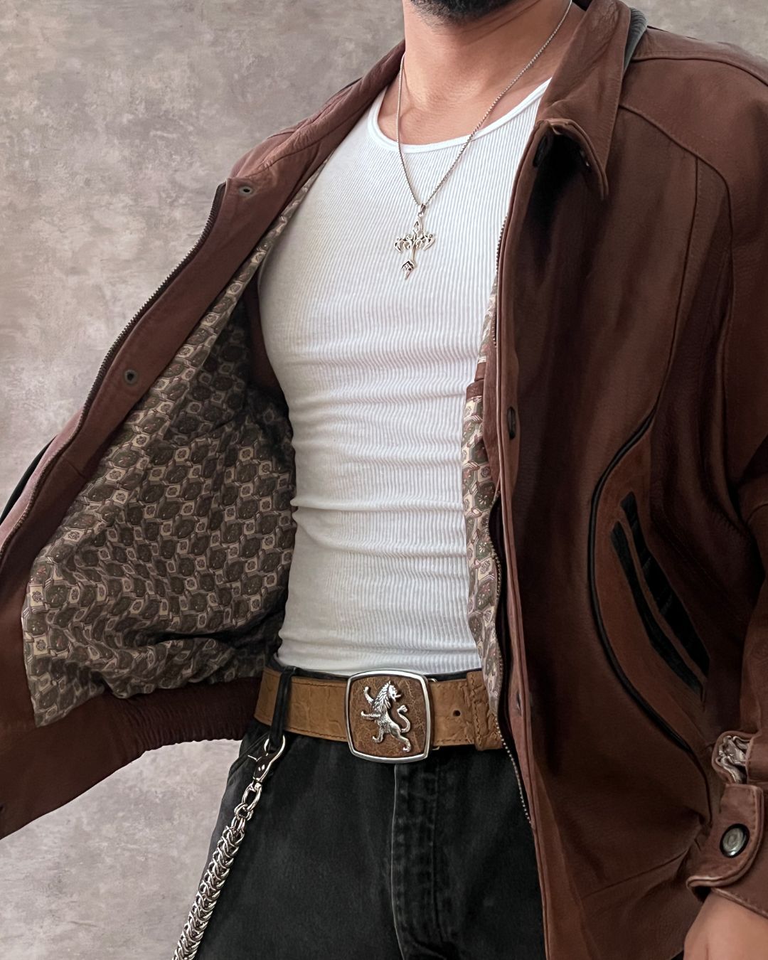 LEATHER JACKET (XL)