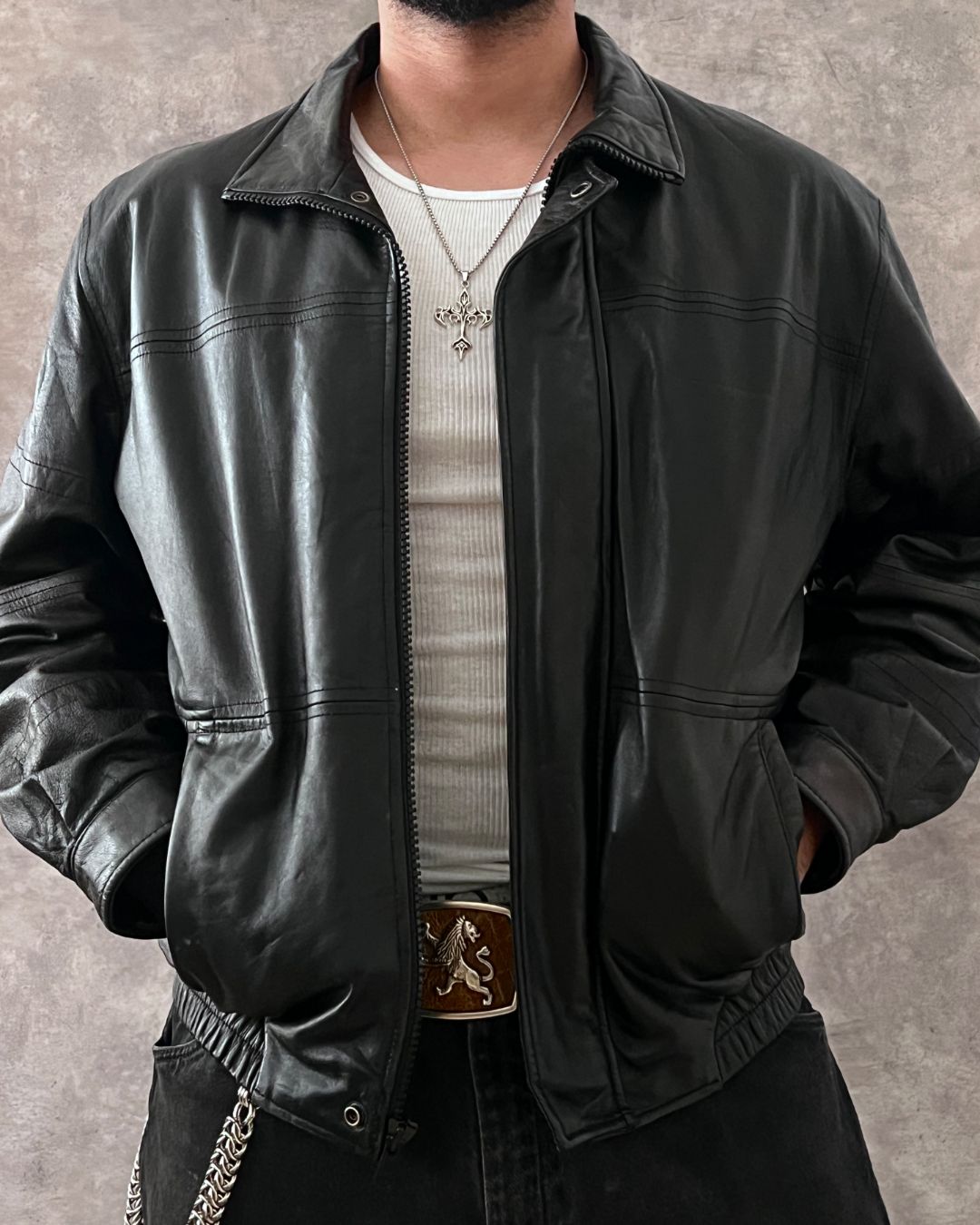 THERMIC LEATHER JACKET (S)