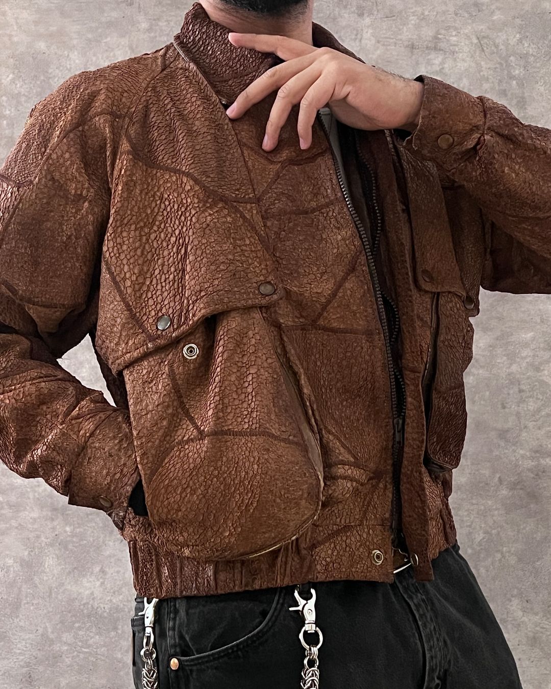 SERPENT LEATHER JACKET (M)