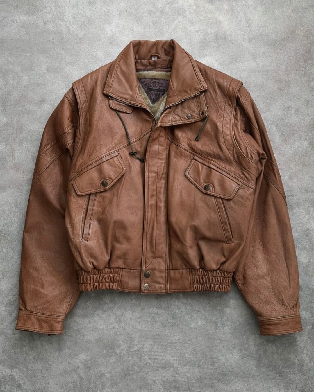 AIR FORCE BOMBER LEATHER JACKET (M)